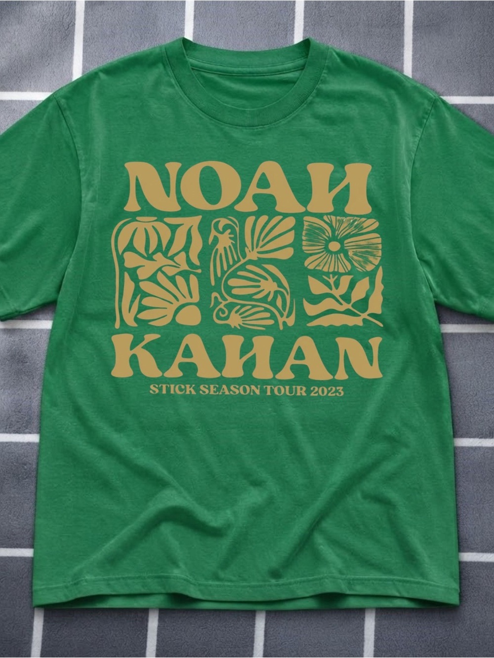 Gildan Noah Kahan Stick Season Tour 2023 Green Tee